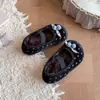 Zapatos de Algodón Elegantes Mary Jane de Terciopelo Dulce para Niñas 2026 Invierno Nuevos Mocasines Slip-on de Suela Suave Zapatos de Princesa