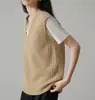 Suéter clásico versátil chaleco de cuello en V para mujer Otoño Nuevo diseño adelgazante sentido de nicho chaleco de punto sin mangas para mujer