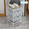 Cesto de roupa suja multi-funcional transfronteiriço para armazenamento de banheiro doméstico, cesto de roupa suja de tecido não tecido para separação e armazenamento