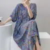 Nueva Bata de Noche de Manga Corta Mianchun Shijia para Mujer, Bata de Noche con Corbata en el Cuello, Tallas Grandes, Ropa de Casa Holgada y Relajada, Vestido de Mujer