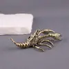 Adornos de Langosta de Latón Puro Artesanía Pequeña de Bronce Utensilios de Juego de Té de Cobre Puro Coleccionables Estilo Chino Adornos Vintage Estilo Chino