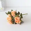 Nuevas Flores de Seda Rosas Simuladas, Flores Artificiales de Exportación, Rosas de Seattle, Ramos de Boda, 6 Ramos