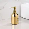 Garrafa de Álcool em Gel de Aço Inoxidável Press-Type de Luxo Leve, Frasco Dispensador de Loção para Banheiro, Decoração de Quarto Modelo de Hotel