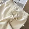 Pantalones de punto de lana gruesa y fluida de cintura alta para mujer, nuevos pantalones largos rectos suaves casuales para otoño/invierno 2026