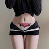 Tatuaje de súcubo para la cintura, abdomen bajo, impermeable, para mujeres, parejas, cobertura de cicatrices de alta gama.