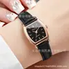 Relógio feminino simples popular em formato de barril, novo relógio feminino de quartzo com pulseira de couro da moda, versão coreana, atacado da fábrica de relógios