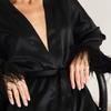 Moda Otoño/Invierno 2026 Europea y Americana Nuevo Cárdigan de Satén con Plumas Bata Bata de Baño Ropa de Casa para Mujer Suave Apto para la Piel Transfronterizo