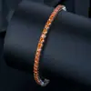 Pulseira de tênis europeia e americana transfronteiriça de 3MM joia masculina prata de lei S925 cravejada com moissanita presente para namorado joia legal e bonita