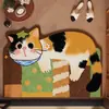 Tapete de Banheiro Gato Desenho Animado Porta de Banho Absorção de Água Antiderrapante Tapete de Chão Pia de Banheiro Tapete de Lama Diatomácea