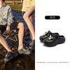 Zuecos de Suela Gruesa Estilo Coreano para Mujer, Aumento de Altura 7.0 Verano Exterior Eva Aumento de Altura Antideslizantes Puntera Cerrada Pantuflas de Playa