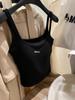 10216 Otoño Diario Combinable Vestido Enterizo Scrub con Tirantes y Almohadilla en el Pecho para Mujer Cuello Ajustado Base de Hilo