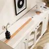 Alfombrilla protectora para encimera de aparador y mueble bar, alfombrilla de mesa de mueble de TV de lujo ligero, cubierta de mesa de entrada de cuero lavable e impermeable para zapatero