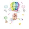Novo FX7537 bonito coelho urso balão de ar quente jardim de infância jardim de infância guarda-roupa casa adesivos de parede decoração