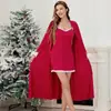 Bata de Navidad Nuevo Conjunto de Pijama con Tirantes de Halloween Lencería Sexy Uniforme de Fiesta para Mujer Venta Directa de Fábrica