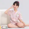 Pijama Infantil de Verão, Roupas de Casa, Conjuntos de Manga Curta para Meninos e Meninas, Roupas Infantis Finas de Tamanho Médio e Grande, Bebê de Verão