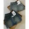 Calça-saia evasê em jeans vintage de cintura alta para afinar, saia-calça jeans vintage para mulheres, estilo fino de verão, plus size para garotas curvilíneas, saia curta justa sexy