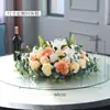 Mesa Redonda de Comedor para Hotel con Flores en el Centro, Mesa Redonda de Restaurante Flores en Mesa, Decoración de Banquete, Arte Floral, Decoraciones de Mesa para Sala de Conferencias, Flores