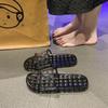 Sandalias de Playa Antideslizantes con Suela Suave, Estampado Floral, para Vacaciones en la Costa, Uso en Casa, Zapatillas de Cristal para Exteriores de Mujer, Nuevo Modelo Verano 2025