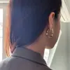 Pendientes de Anillo de Möbius para Mujer, Estilo Minimalista y Lujoso, Pendientes de Aro Lisos Circulares de Moda, Pendientes Geométricos