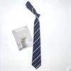 Jk Departamento Japonês Estilo College Gravata Listrada Feminina Preguiçosa Sem Passar Camisa Preto Azul Vermelho Verde Terno Masculino de Estudante