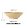 Tigela de Barro Espessa Estilo Chinês para Casa com Linha Dupla Tigela de Poço Estrangeiro Tigela Grande para Sopa Comercial Tigela para Macarrão Tigela para Lamen Tigela com Chifre Grande Anti-queimadura
