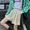 2026 Novos Shorts de Veludo de Cintura Alta Wide Leg Outono Inverno Feminino Estudante Emagrecimento Caimento Tamanho Grande Calças com Cintura Elástica