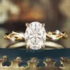 Yincheng Aliexpress Nueva Sucursal Transfronteriza Anillo Moda Femenina Gota de Agua Circonita Joyería Anillo de Flor Venta Directa