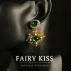 Corrente de colar de suéter com contas medievais europeu e americano indústria pesada design de pérola vintage brincos cravejados de diamantes conjunto de brincos