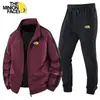 Trajes Deportivos y de Ocio de Primavera y Otoño Comercio Exterior para Hombre Transpirables Sencillos Modernos Chaqueta Cardigan Tallas Grandes Conjunto de Dos Piezas