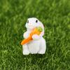 Adornos creativos pequeño conejo blanco micro paisaje puede ser una muñeca rábano pequeño conejo blanco suculento accesorios de decoración de escena