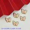 Colgante de mariposa color oro arena estilo hada hecho a mano DIY pulsera collar aretes material para horquilla accesorios joyería pequeña