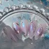 Yitu Pegatinas para Uñas Francesas Plateadas con Patrón de Hormiga Estilo Simple Pegatinas de Decoración con Líneas Irregulares Yt6842