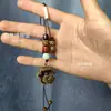 En Stock Bosque de Bellotas Estilo Planta y Fruta Seca Cadena de Suéter Accesorio Largo para Hombres y Mujeres Tejido a Mano Algodón y Lino Ropa Collar