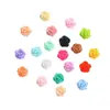 10MM simulação de cor rosa feito à mão diy cola de creme capa de celular furo para grampo material para sapatos acessórios de resina