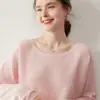 Baicai Rong Nuevo Estilo Perezoso Sin Costuras Cachemir Suéter de Punto Holgado para Mujer Top de un Hombro Versátil