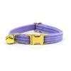 Nuevo collar de terciopelo morado Taro con lazo y campana para gato, set de pajarita para gato, una generación de cabello