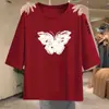 Comercio Exterior Transfronterizo Despacho de Aduana de Comercio Exterior Stock Marca Grande Etiqueta Cortada Ropa para Mamá Moda para Personas de Mediana Edad y Mayores Camiseta de Manga Tres Cuartos Ropa para Mujer Tops