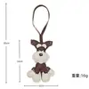 Colgante de Bolso para Cachorro Schnauzer Llavero de Perro de Cuero PU Adorno Regalo Venta al por Mayor Moda Accesorio para Viajero