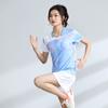 Ropa nueva de bádminton 2024 para hombre y mujer, manga corta, estampado, secado rápido, camiseta de pareja, traje de entrenamiento para competición de red