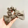 Diadema de Perlas de Satén Francesa para Mujer 2025 Nueva Diadema de Alta Elasticidad Goma para el Cabello Cuerda para el Cabello Tocado