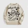 Novedades INS transfronterizas: Ropa de punto urbana estilo oscuro Y2K, suéteres de otoño/invierno góticos y Harajuku, al por mayor