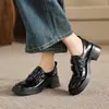 Nuevos Zapatos Europeos y Americanos para Mujer, Zapatos Romanos con Hebilla de Cinturón Retro, Zapatos de Tacón Bajo con Corte Profundo, Tacón Cuadrado, Zapatos Casuales de Tacón Medio, Tallas 33-43