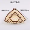 Cesta de produtos trançados de bambu artesanal produtos trançados de bambu decoração criativa casa pá de lixo bandeja pequena placa de bambu para casa redonda