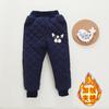 Calça Comprida Infantil 2025 Versão Coreana Cão Azul Calça de Algodão para Meninas Leggings Quentes de Inverno Outono e Inverno Engrossada Pode Ser Usada por Fora Calça Infantil