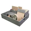 Caja de Almacenamiento de Artículos de Tocador de Cuero para Hotel Escritorio de Habitación de Huéspedes Guía de Servicio de Cuero Bandeja de Baño Caja de Pañuelos Reloj Despertador