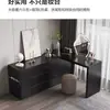 Tocador y cajonera integrados para uso doméstico, mesa de dormitorio para apartamentos de alquiler, mueble negro de lujo ligero al pie de la cama, tocador para habitación de bodas