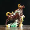 Vaca de Cerâmica Vaso Sanitário Vaso Sanitário Absorvente de Água Decorações para Casa Wangcai Tang Sancai Vaca Amarela Búfalo Ornamentos da Sorte