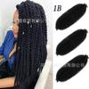 Xuchang Peruca Cabelo De Crochê Elástico Afro Torção Cabelo Fibra Química Mão Lágrima Lagarta Peruca Trança Suja
