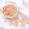 3-8mm ABS Iridescente Perfurado Pérola Artificial Redonda Contas Soltas Artesanal DIY Acessórios Macaron Caixa de Maquiagem Enchimento de Contas