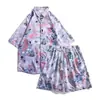 Conjunto de camisa floral de manga corta y shorts para hombre, atuendo casual y elegante de dos piezas para vacaciones en la playa junto al mar, top holgado